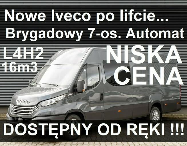 Iveco Daily 35S18A8H V Nowy Brygadowy 7-os. Po lifcie 16m3 L4H2 Dostępny od ręki !  2717zł