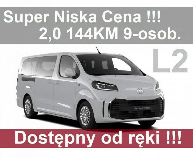 Toyota Proace Verso 2,0 144KM 9-os. Dostępny od ręki Super Niska Cena Czujniki 1839 zł