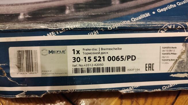 NOWA Tarcza hamulcowa Meyle 30-15 521 0065 Ford