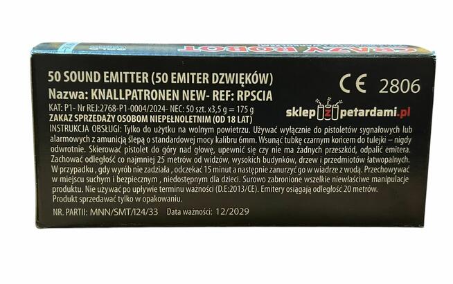 RACE PISTOLETOWE HUK Z BŁYSKIEM WARKOCZEM Crazy Robot TRZY E