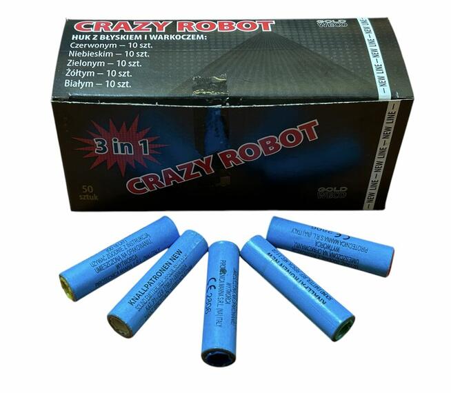 RACE PISTOLETOWE HUK Z BŁYSKIEM WARKOCZEM Crazy Robot TRZY E