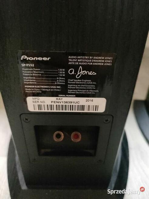 Zestaw Głośników Pioneer design Andrew Jones SP-PK52FS