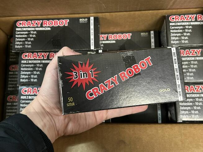 RACE PISTOLETOWE HUK Z BŁYSKIEM WARKOCZEM Crazy Robot TRZY E