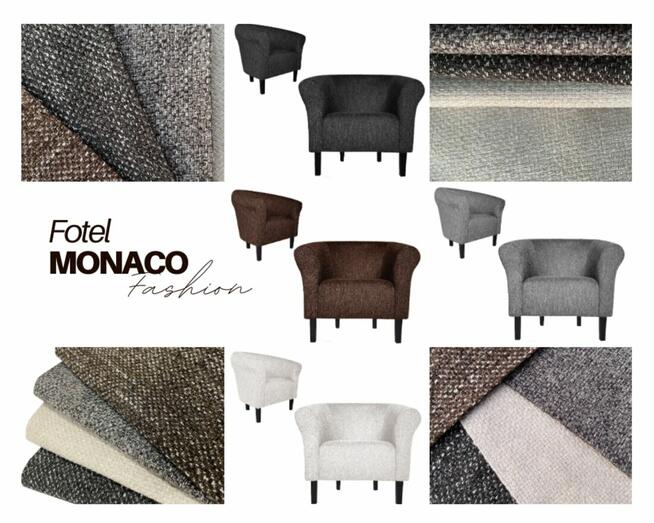Stylowy Fotel Tapicerowany Klubowy Monaco - Salon i Producen