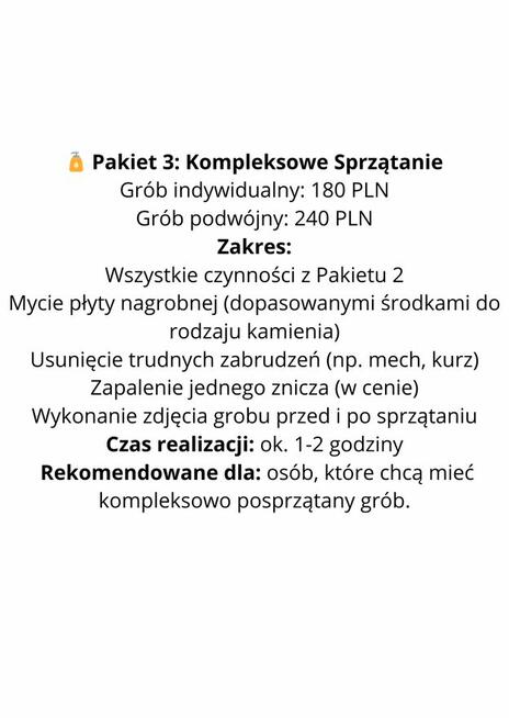 Sprzątanie Grobów Warszawa