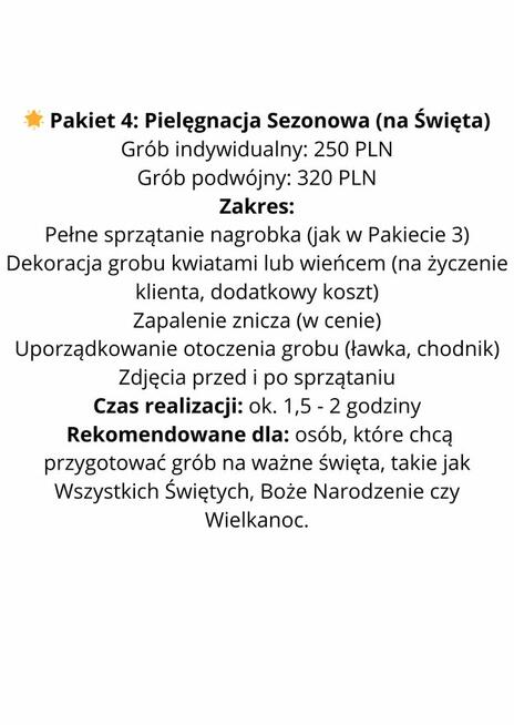 Sprzątanie Grobów Warszawa