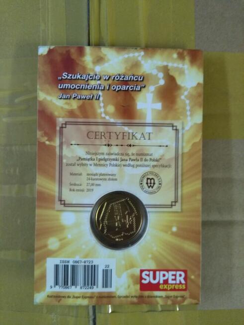 Pamiątka 1 pielgrzymki Jana Pawła 2 do Polski