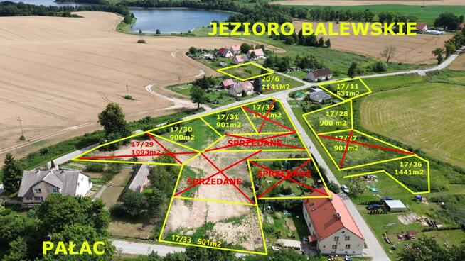 UZBROJONA Działka budowlana nad jeziorem Balewo