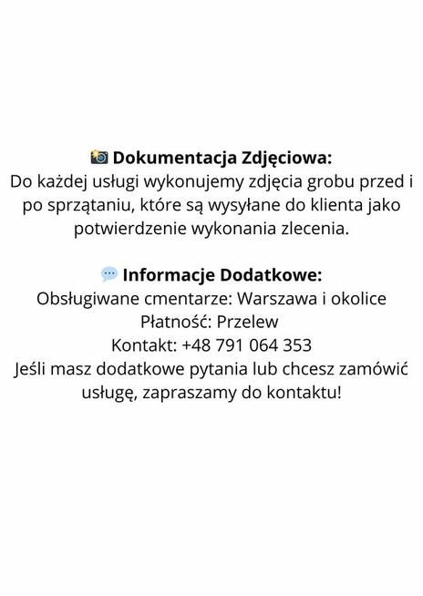 Sprzątanie Grobów Warszawa