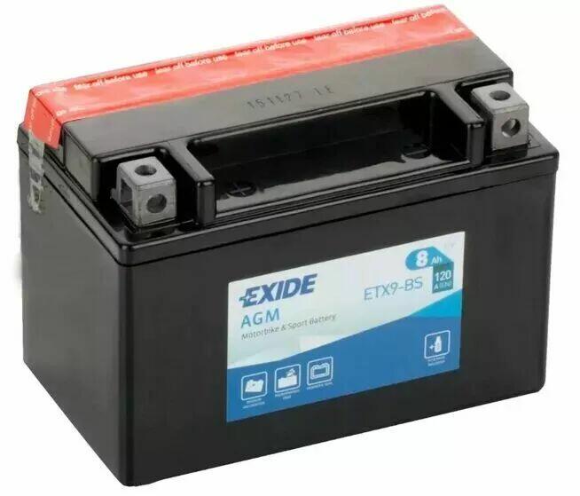 Akumulator 8Ah 120A EN motocyklowy EXIDE ETX9-BS