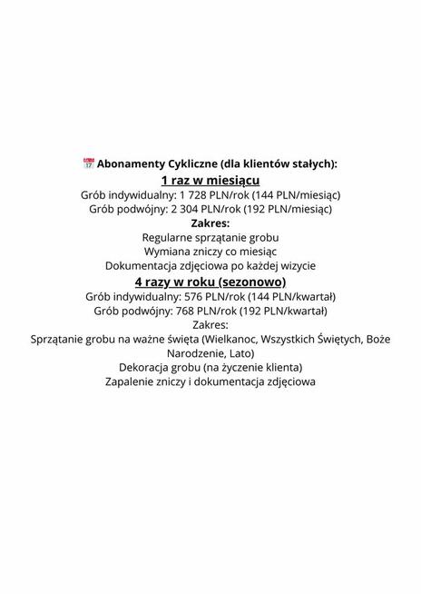 Sprzątanie Grobów Warszawa