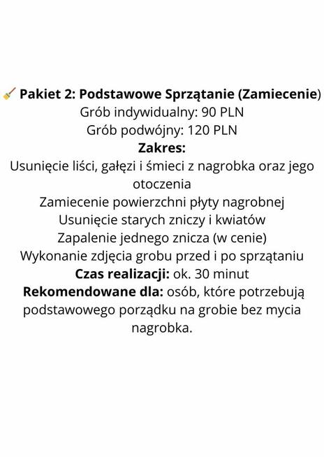 Sprzątanie Grobów Warszawa