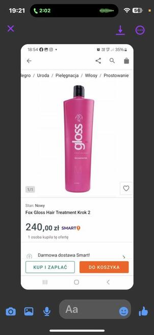 Sprzedam kosmetyki do prostowania keratynowego za pół ceny