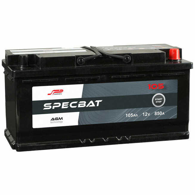 Akumulator SPECBAT AGM START&STOP 105Ah 850A Prawy Plus