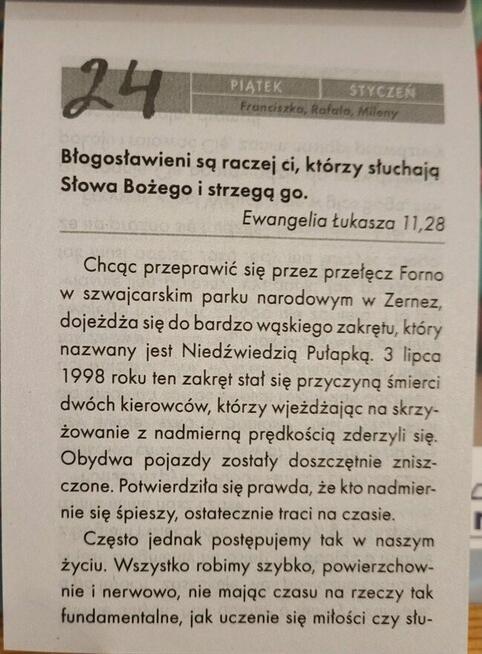 KATOLICKI Kalendarz 2025 zawiera 366 wiadomości. LISTKOWY