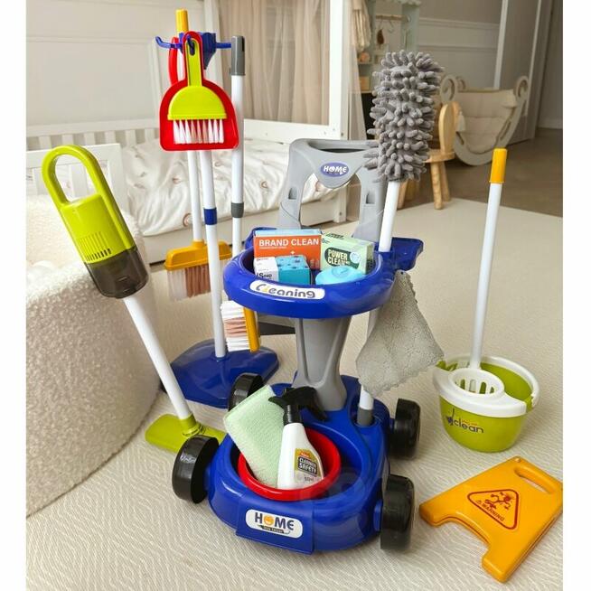 WOOPIE Zestaw do Sprzątania na Kółkach XXL Wózek 3w1 29 el.