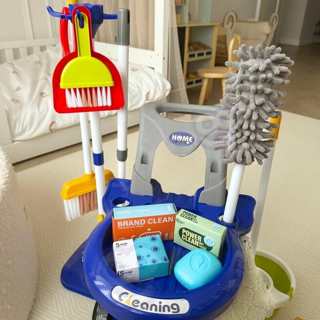 WOOPIE Zestaw do Sprzątania na Kółkach XXL Wózek 3w1 29 el.