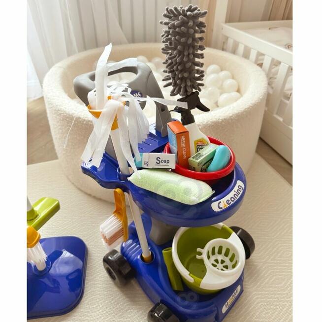 WOOPIE Zestaw do Sprzątania na Kółkach XXL Wózek 3w1 29 el.