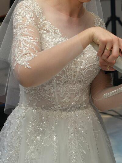 Suknia Ślubna r. 38, długi rękaw