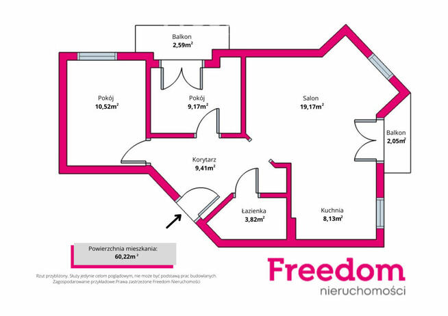 Stylowe 3‑pokojowe mieszkanie – 60 m2, Gdańsk