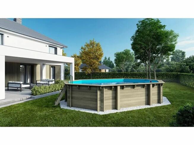 Basen ogrodowy drewniany 6,57x4,07xH.1,2m BAS748+ SZA