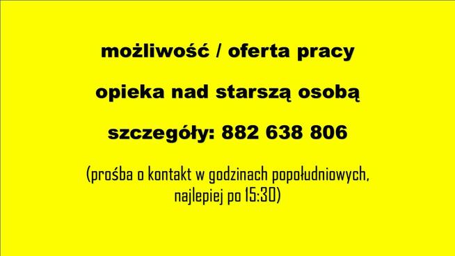 Poszukiwana osoba do opieki nad seniorką