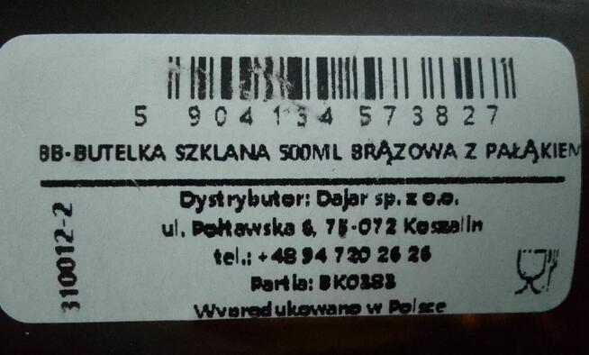 Butelki BB szklane 500ml 0,5l pałąk klips krachla 3 szt NOWE