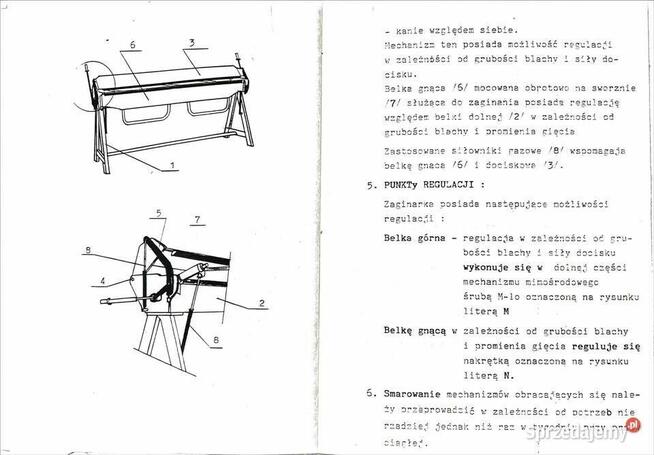 Zaginarka giętarka do blachy długość gięcia 2400 mm