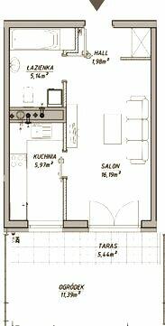 Mieszkanie 2 pokojowe z ogródkiem Warszawa Bemowo