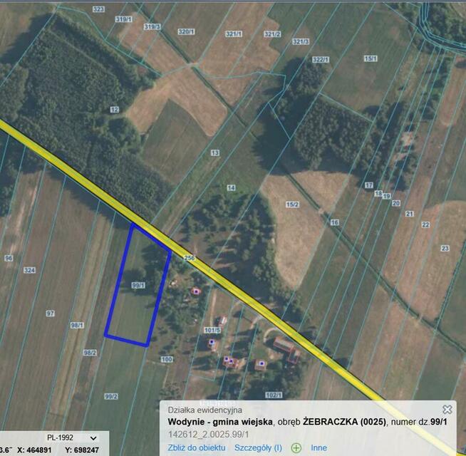 Działka pod zabudowę jednorodzinną lub siedliskowo-zagrodową