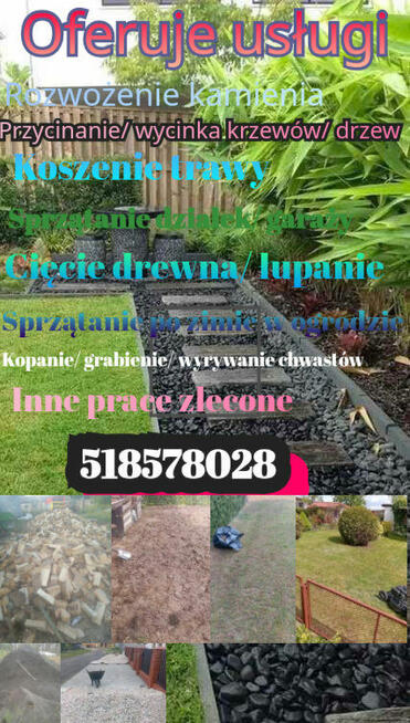 Usługi-koszenie trawy, pielęgnacja, porządki itp