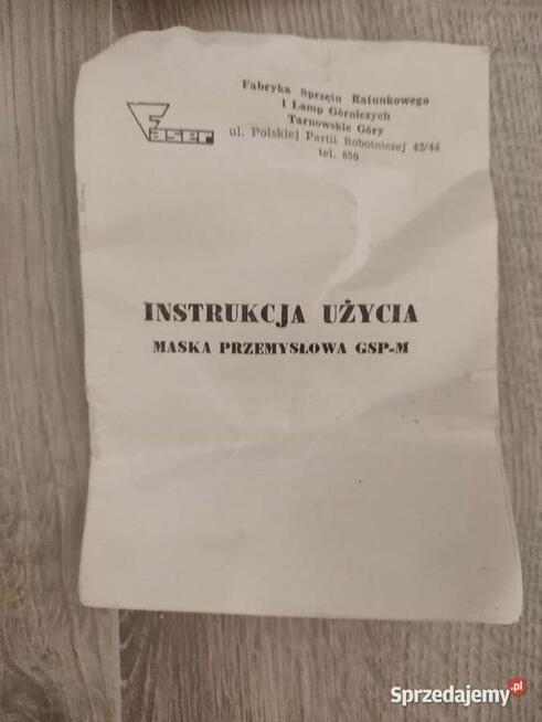 Maska Przeciwgazowa Faser GSP-M 1976