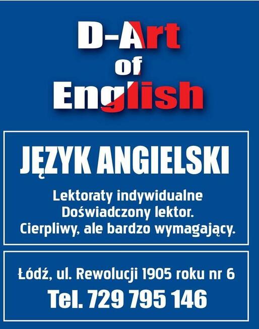 JĘZYK ANGIELSKI - DOŚWIADCZONY LEKTOR