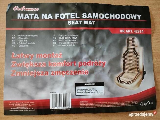 Mata Koralikowa na Fotel Samochodowy