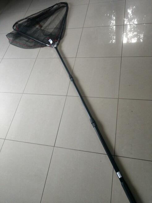 Podbierak metalowy, siatka gumowana, teleskopowy 240/80