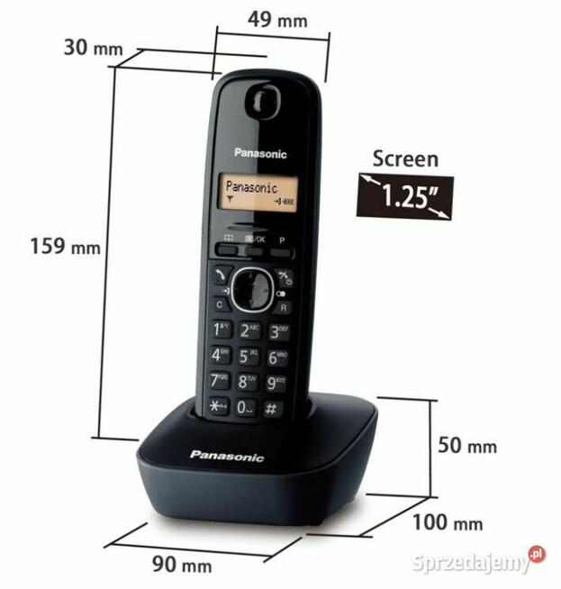 Telefon bezprzewodowy Panasonic KX-TG1611 JAK NOWY