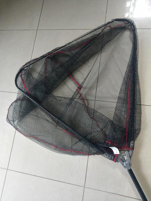 Podbierak metalowy, siatka gumowana, teleskopowy 240/80