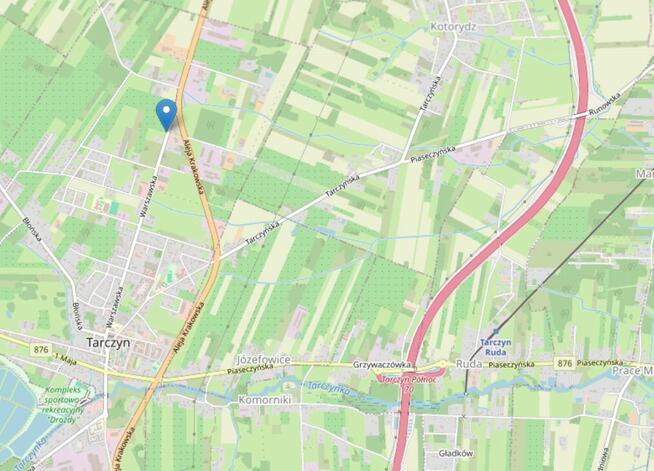 Działka inwestycyjna 1h z MPZP przy E7 do wynajęcia