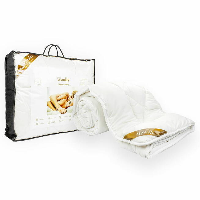 Kołdra 160x200 wełniana Woolly zimowa 100% wełna owacza