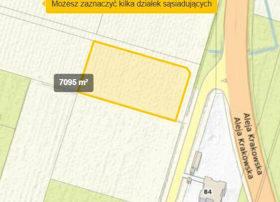 Działka inwestycyjna 1h z MPZP przy E7 do wynajęcia