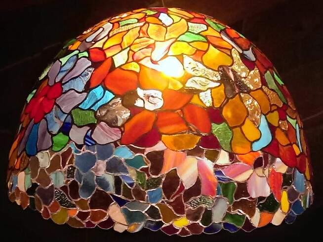 Lampa witrażowa wisząca