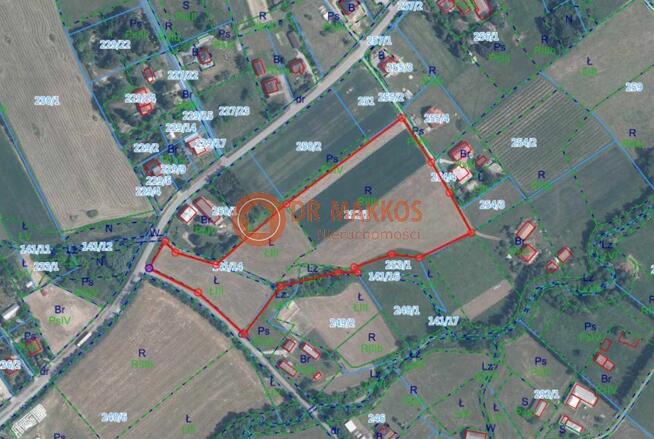 Działka budowlana Łużna