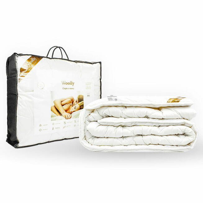 Kołdra 160x200 wełniana Woolly zimowa 100% wełna owacza