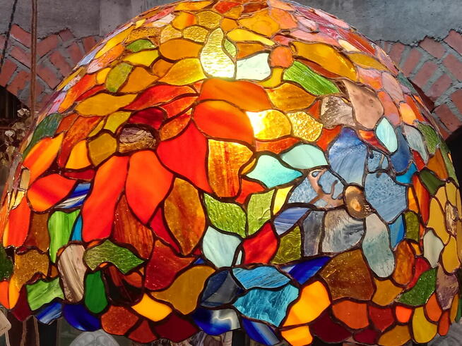 Lampa witrażowa wisząca