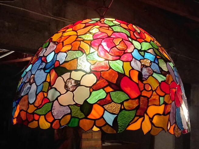 Lampa witrażowa wisząca