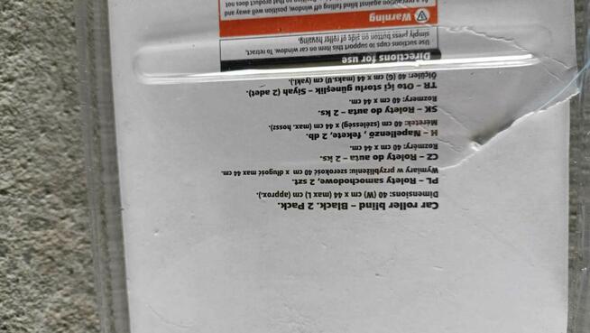 Roletki zasłonki samochodowe 4szt st.BDB 2 nowe 40/55cm