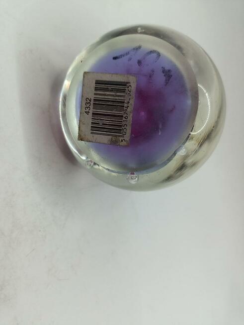 Szkło kulka przycisk do papieru fioletowa łezka