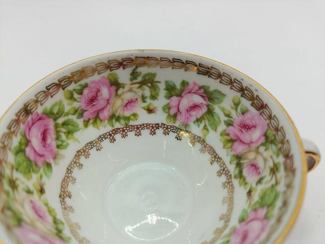 Filiżanka solo Czechoslovakia bogato zdobiona