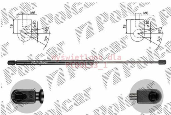 Sprężyna gazowa bagażnika Golf III nr. OE 1H9827550A