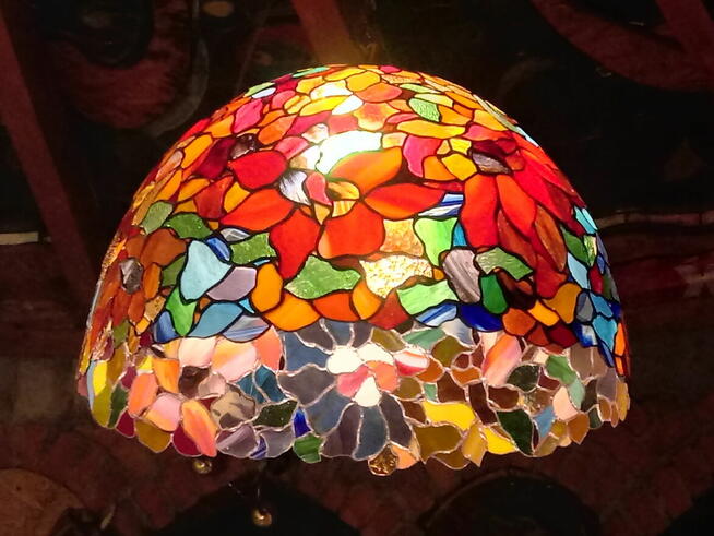 Lampa witrażowa wisząca